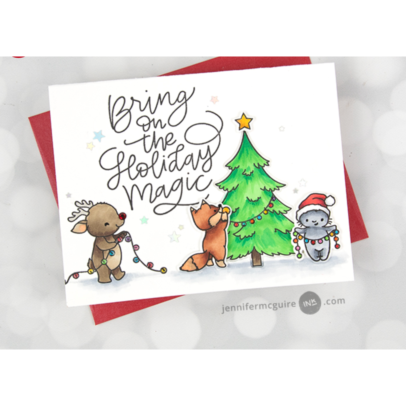 Mama Elephant Clear Stamps Decorate the Tree holiday magic | color-code:ALT01