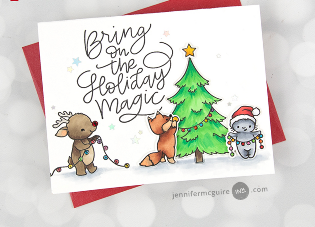 Mama Elephant Clear Stamps Decorate the Tree holiday magic | color-code:ALT01