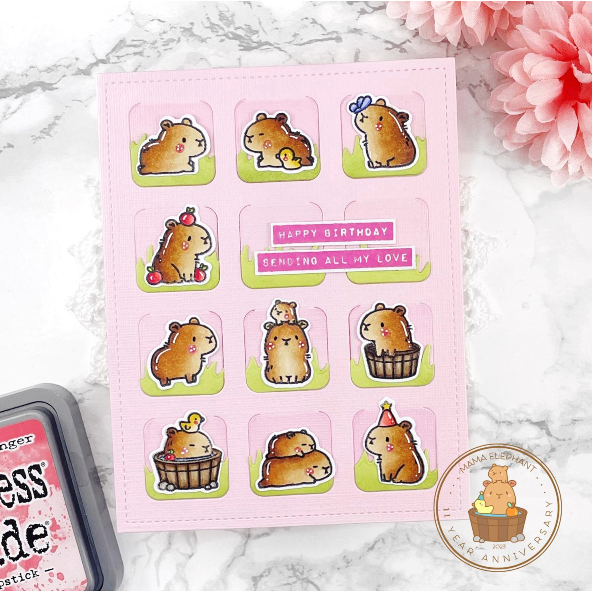 Mama Elephant Clear Stamps Little Capybara Agenda birthday