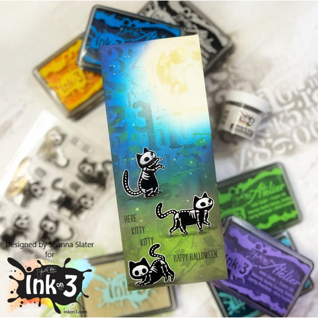 Inkon3 Boo Boo Kitty Clear Stamps halloween