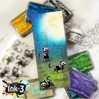 Inkon3 Numerology 6x6 Stencil halloween cats