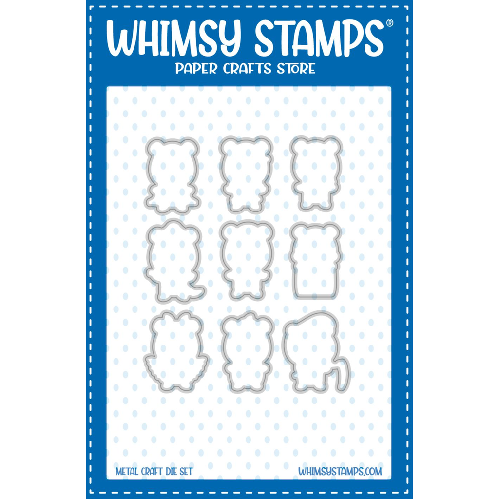 Whimsy Stamps Bearly Halloween Outline Dies wsd224
