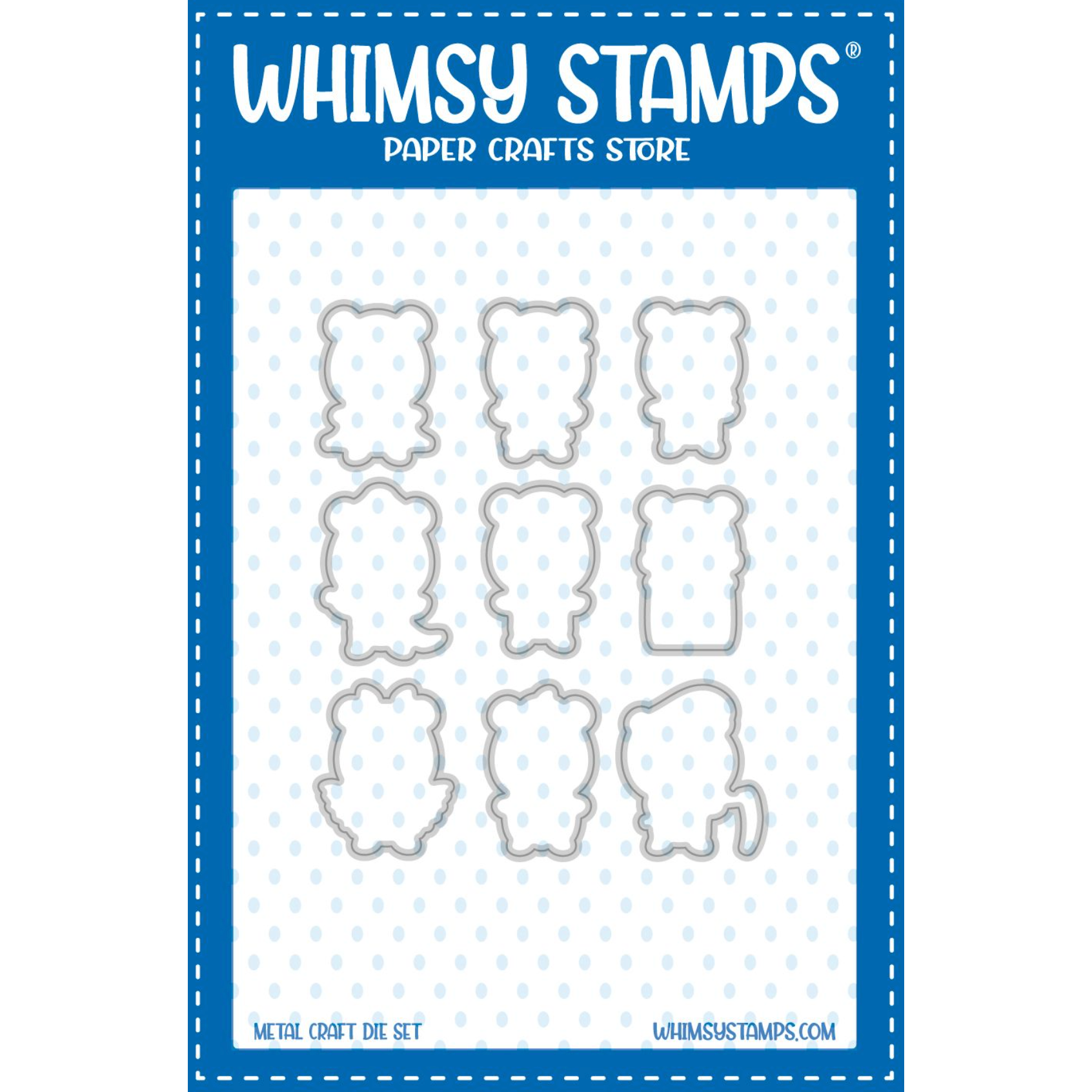 Whimsy Stamps Bearly Halloween Outline Dies wsd224