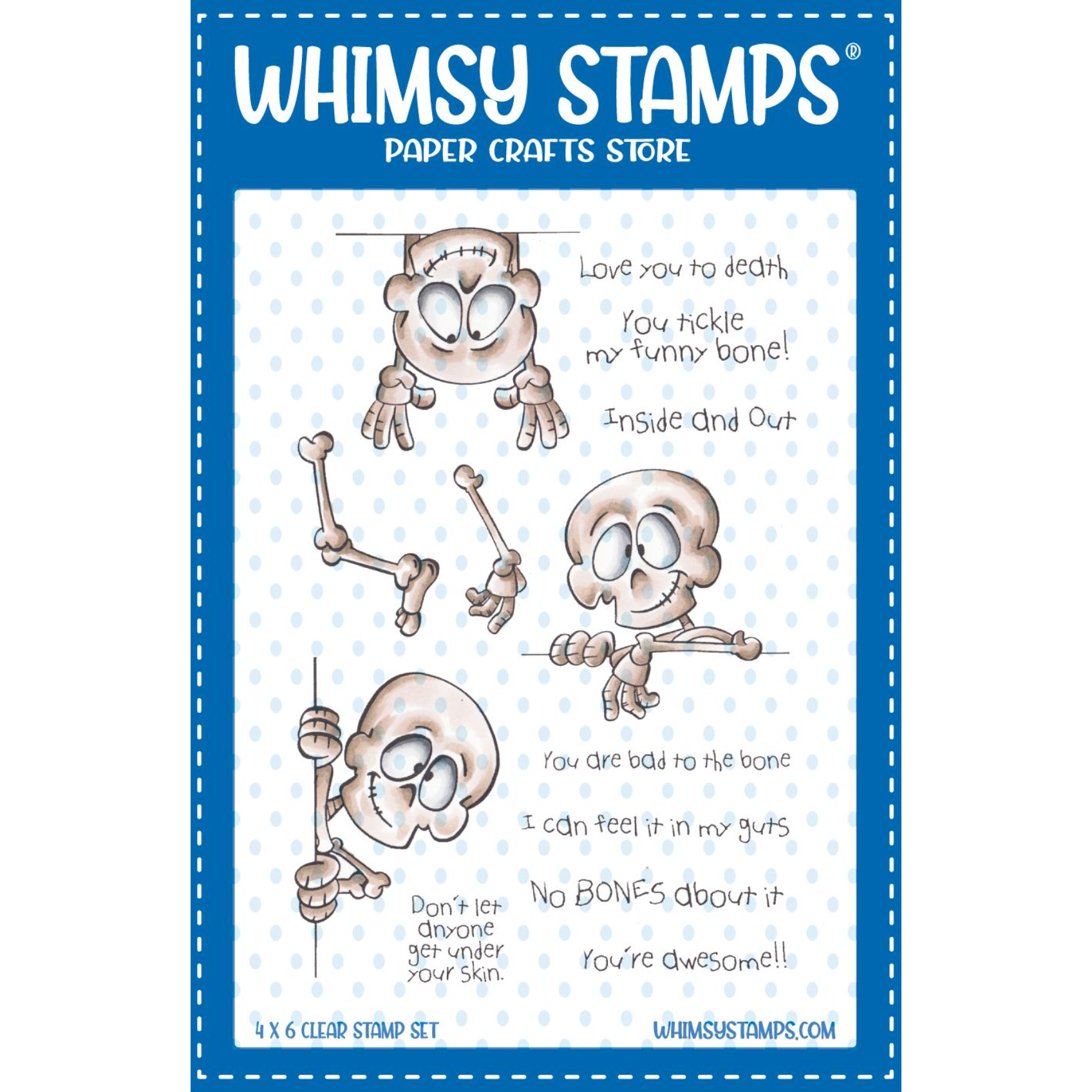 Whimsy Stamps No Bones About It Clear Stamps dp1122