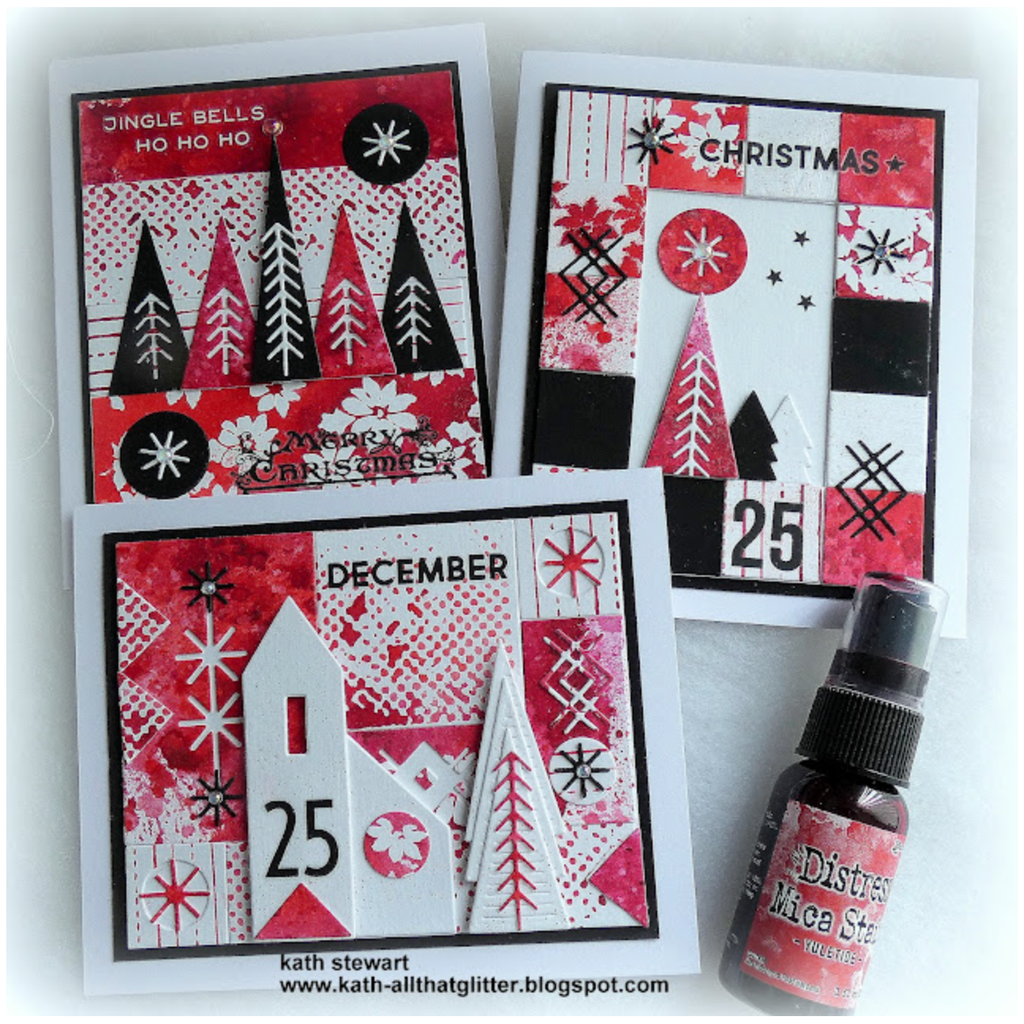 Tim Holtz Cling Rubber Stamps HALFTONE AND RINGS CMS260 jingle bells | color-code:ALT01