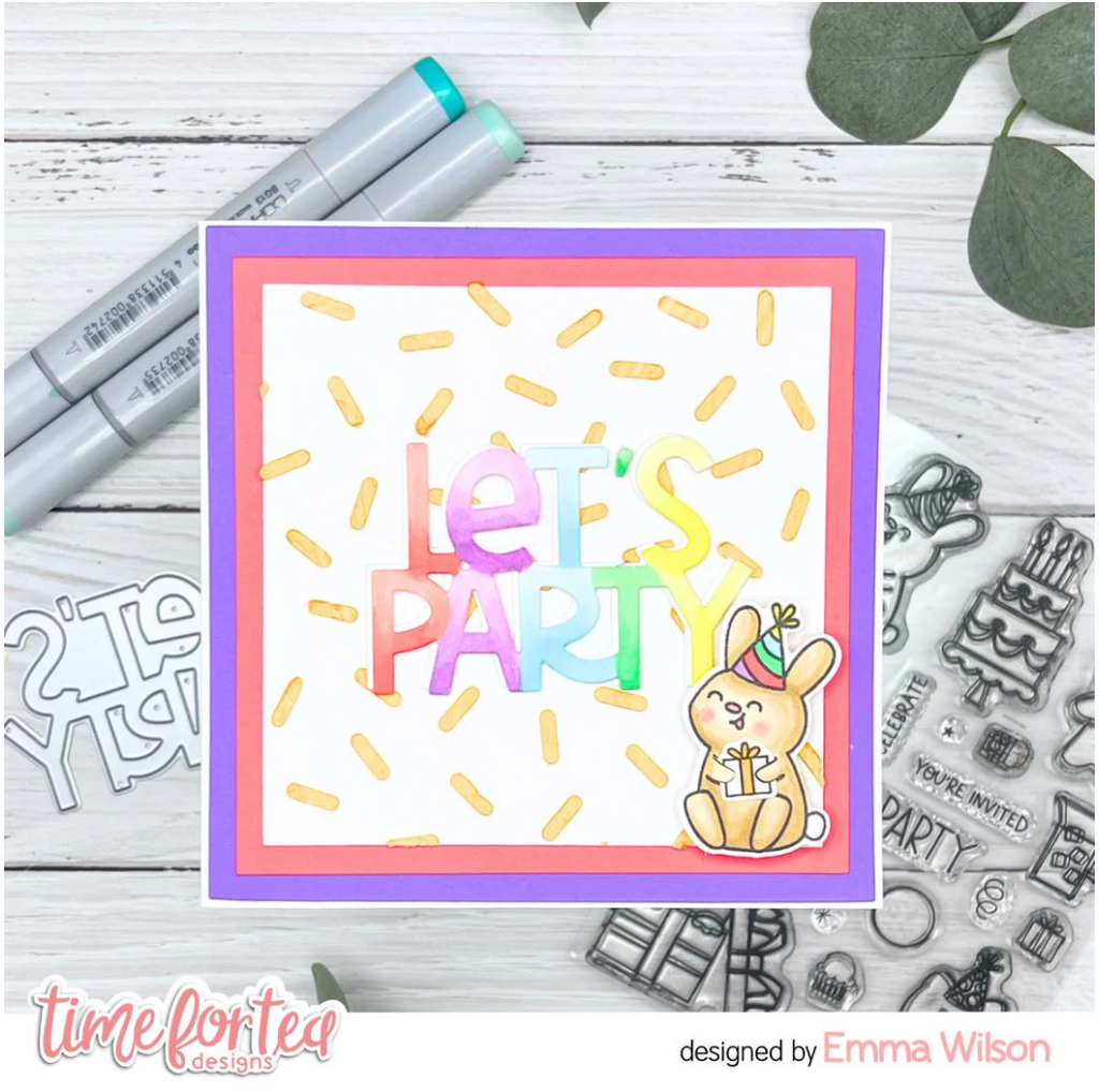 Time for Tea Designs Simple Square Nesting Dies let's party