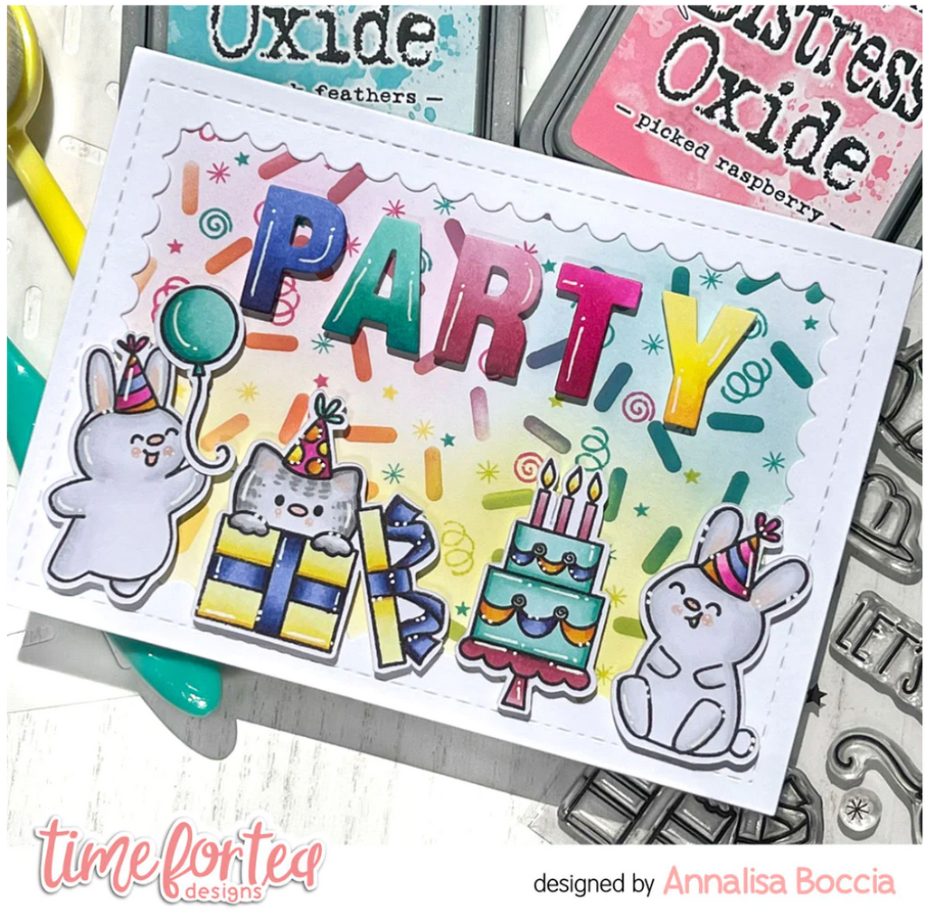 Time for Tea Designs Let's Party Clear Stamps party