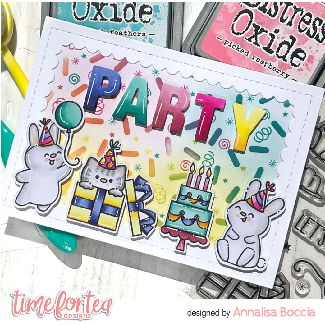 Time for Tea Designs Let's Party Coordinating Dies bunny party