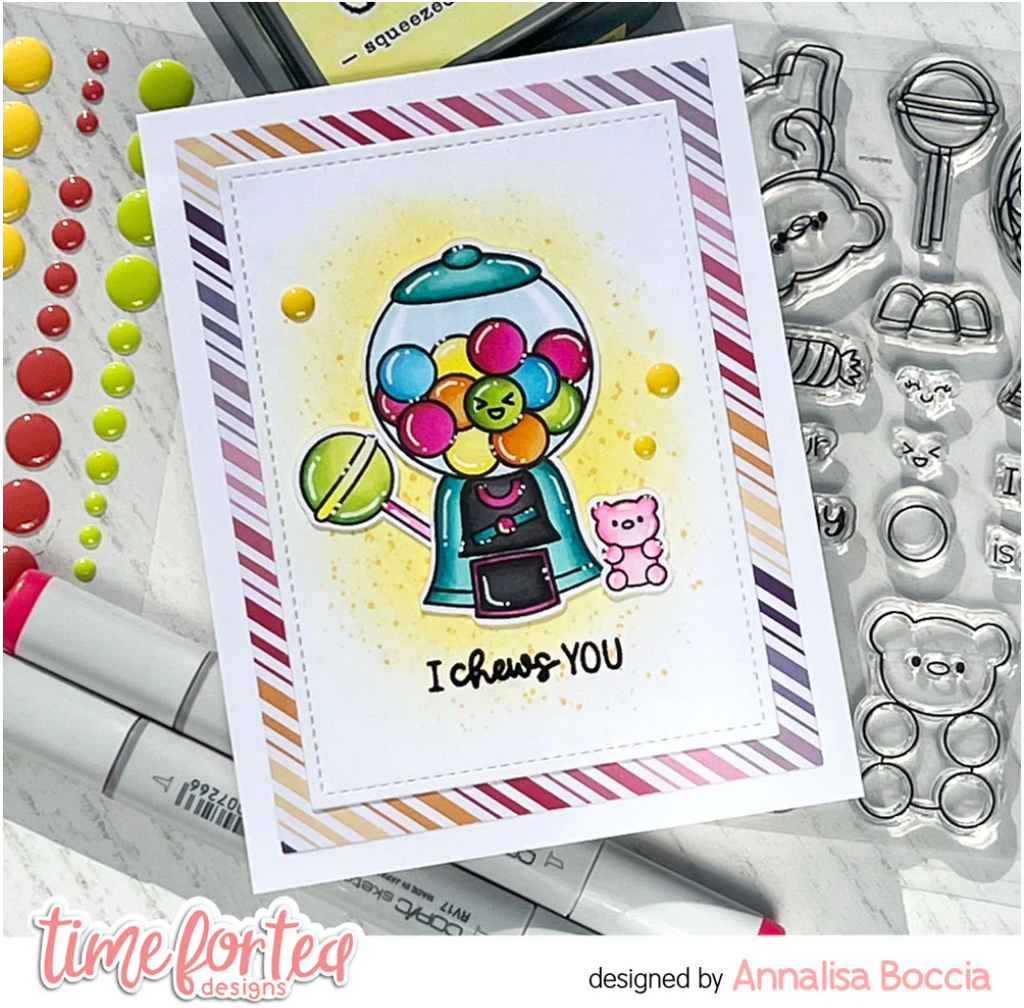 Time for Tea Designs Gummy Bears Clear Stamps gumball machine