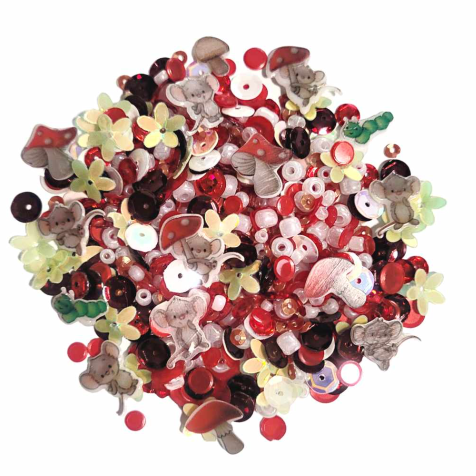 Sweet November Stamps Fall Mushroom Sequin Mixes sns-sq-fa-04