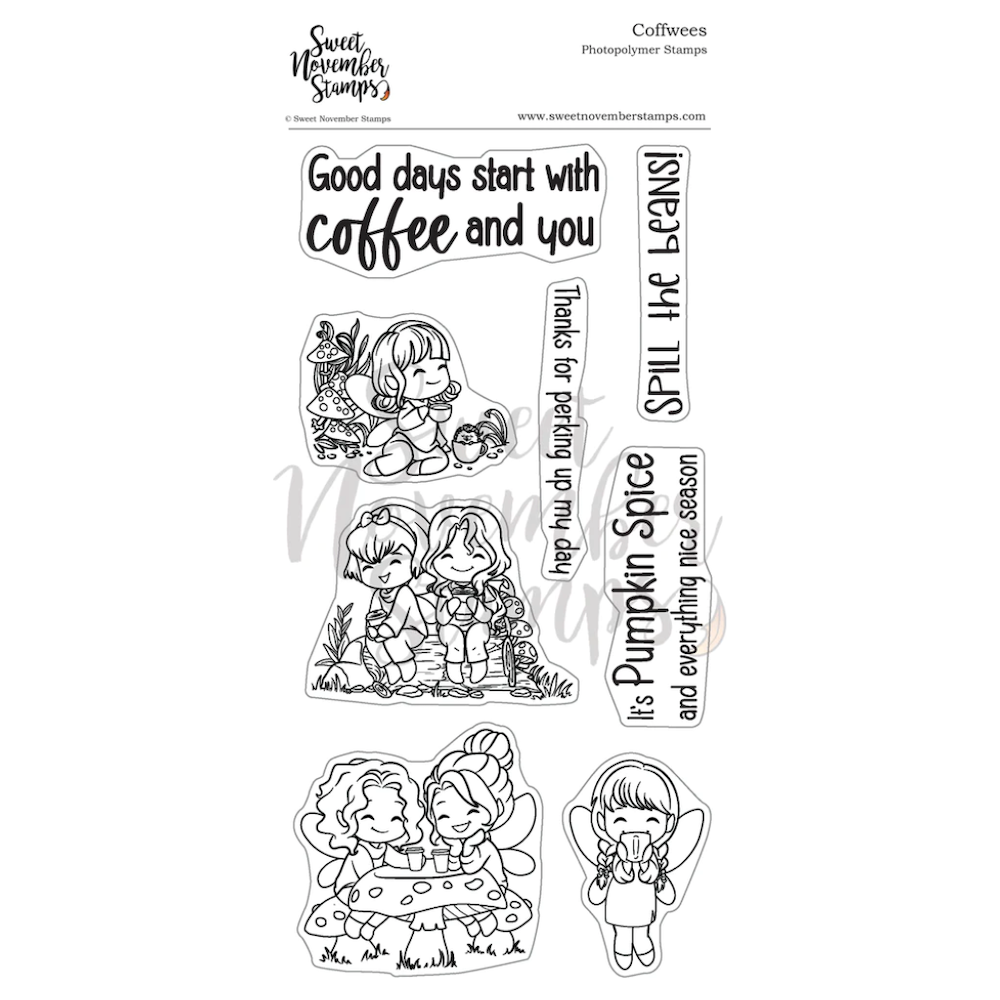 Sweet November Stamps Coffwees Clear Stamp Set sns-fa-cw-23