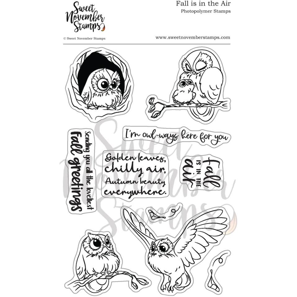 Sweet November Stamps Fall is in the Air Clear Stamp Set sns-fa-ow-23