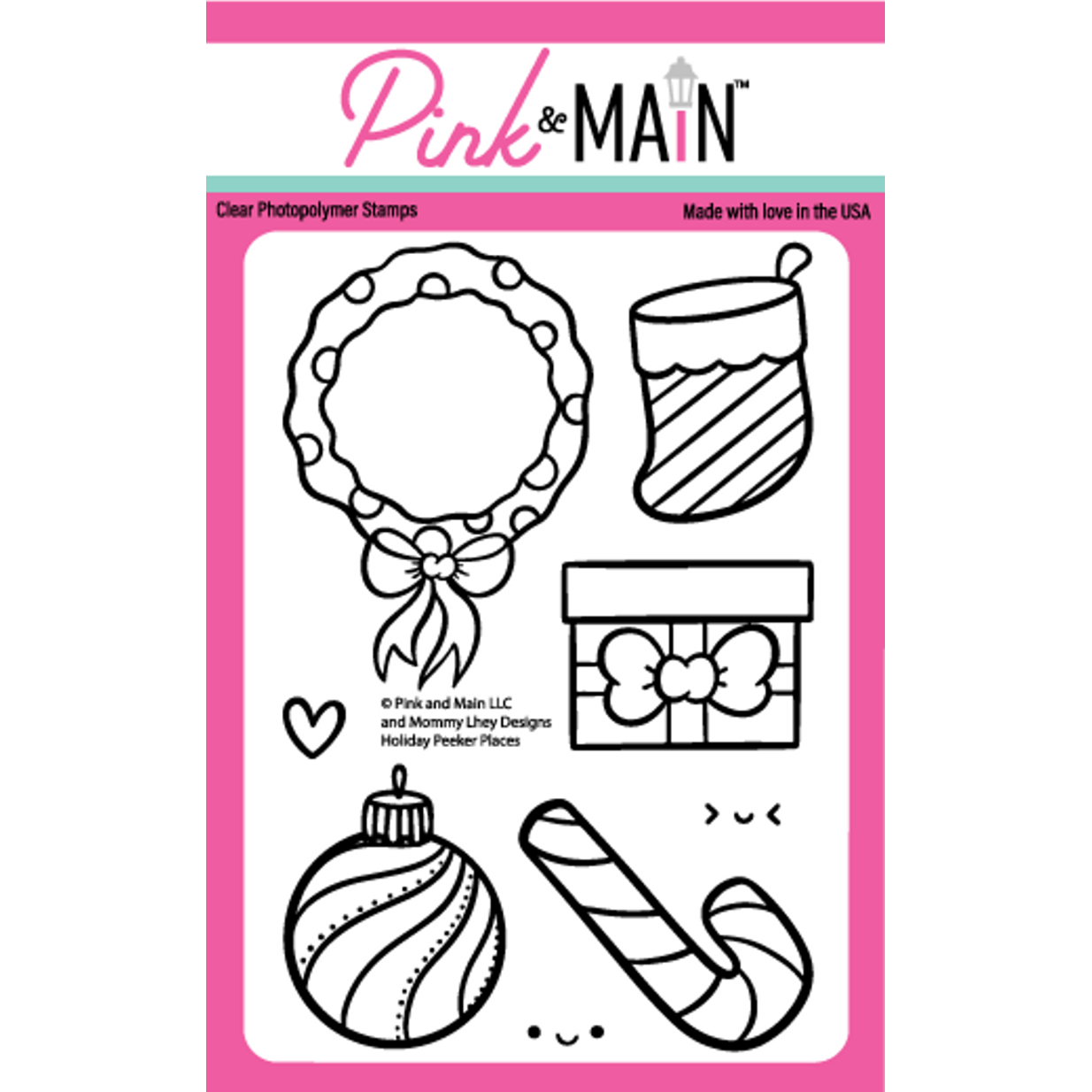 Pink and Main Holiday Peeker Places Clear Stamps pm0651