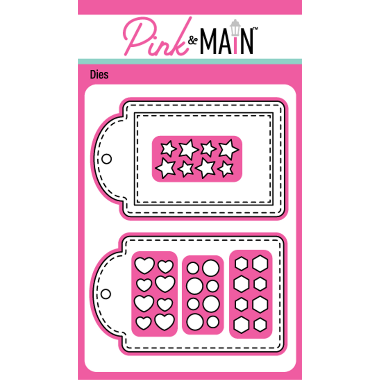Pink and Main Shaker Tag Dies pnm570