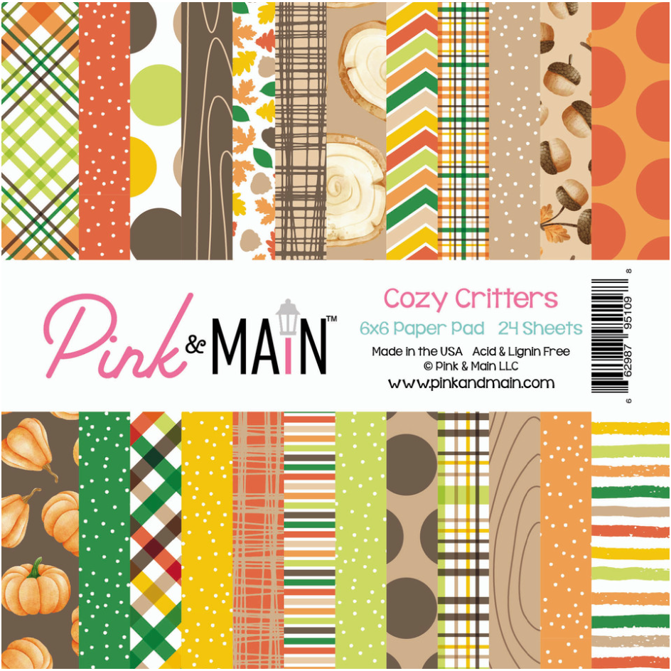 Pink and Main Cozy Critters 6x6 Paper Pad pmp128