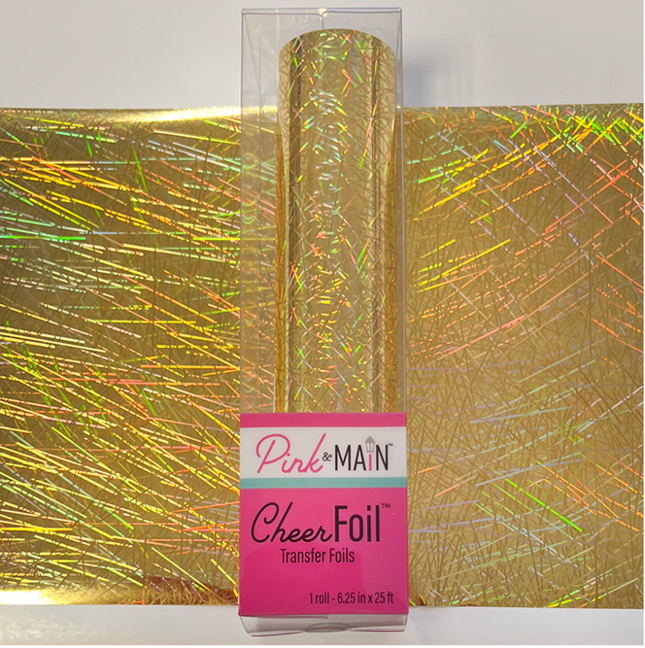 Pink and Main Tinsel Gold CheerFoil Roll pmf150