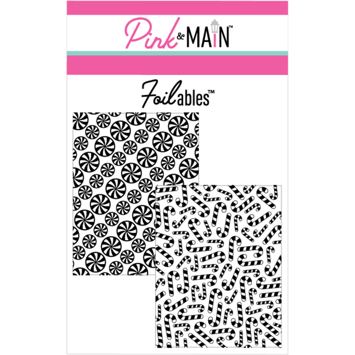 Pink and Main Peppermints Foilables Panels pmf143