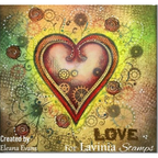 Lavinia Stamps Texture 2 Clear Stamp lav787 hearts and flowers