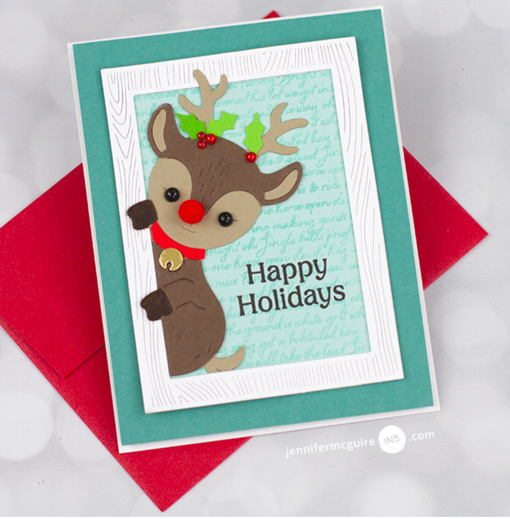 Hero Arts Stamp and Cuts XL Winter Foliage DC304 happy holidays | color-code:ALT02