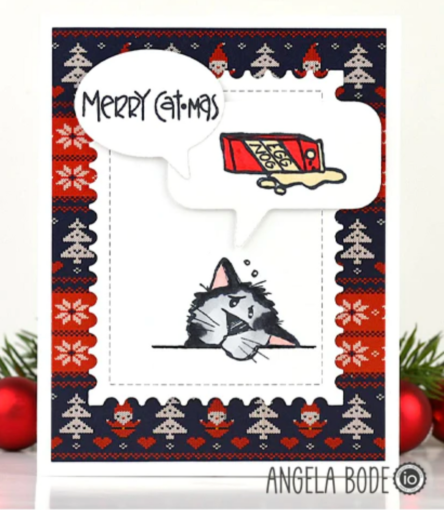 Impression Obsession Christmas Sweater 6x6 inch Paper Pad pp043 egg nog