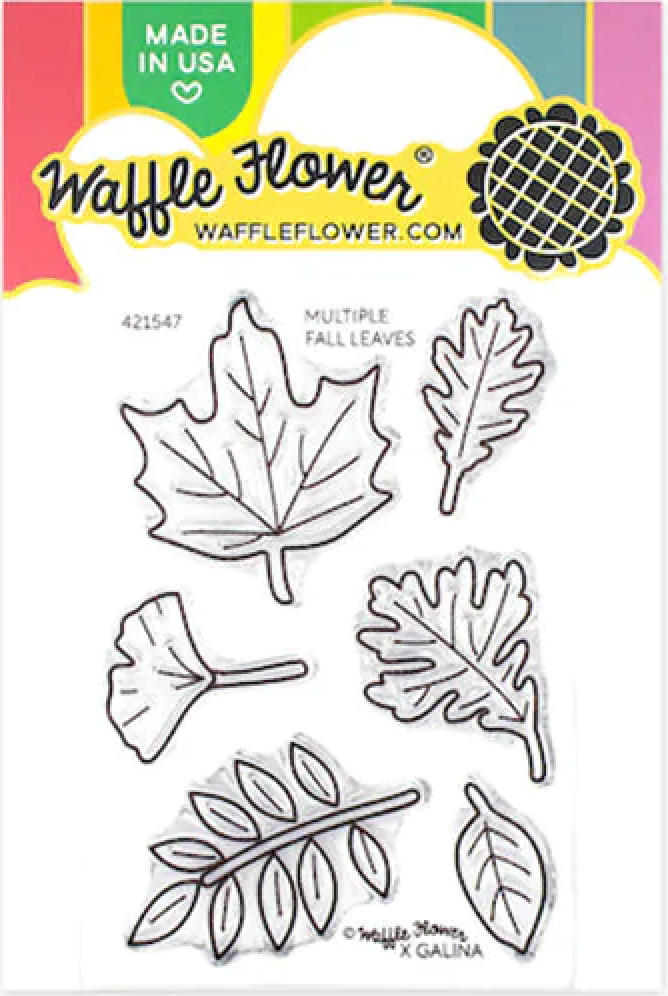 Waffle Flower Multiple Fall Leaves Clear Stamps 421547