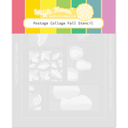 Waffle Flower Postage Collage Fall Stencil 421553
