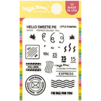 Waffle Flower Postage Collage Fall Clear Stamps 421551