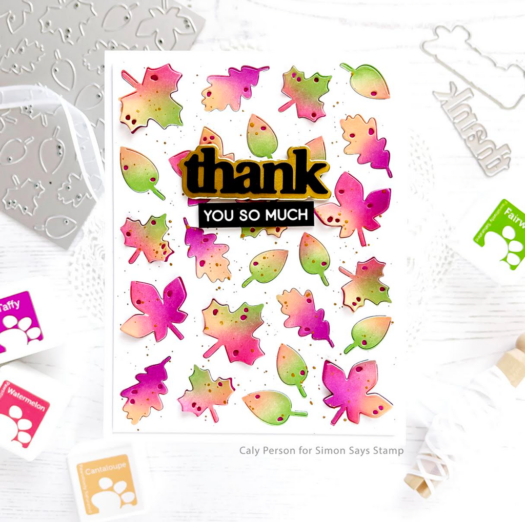 Waffle Flower Print and Script Thank You Dies 421473 thank you | color-code:ALT01