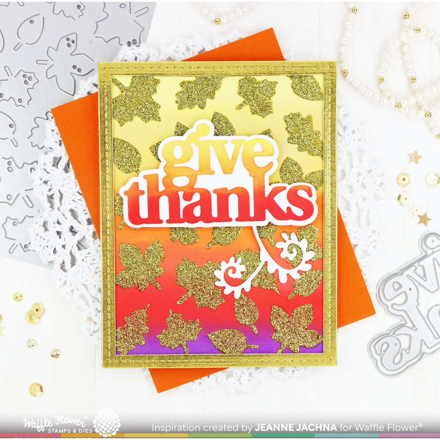 Waffle Flower Dainty Ferns Dies 421278 give thanks