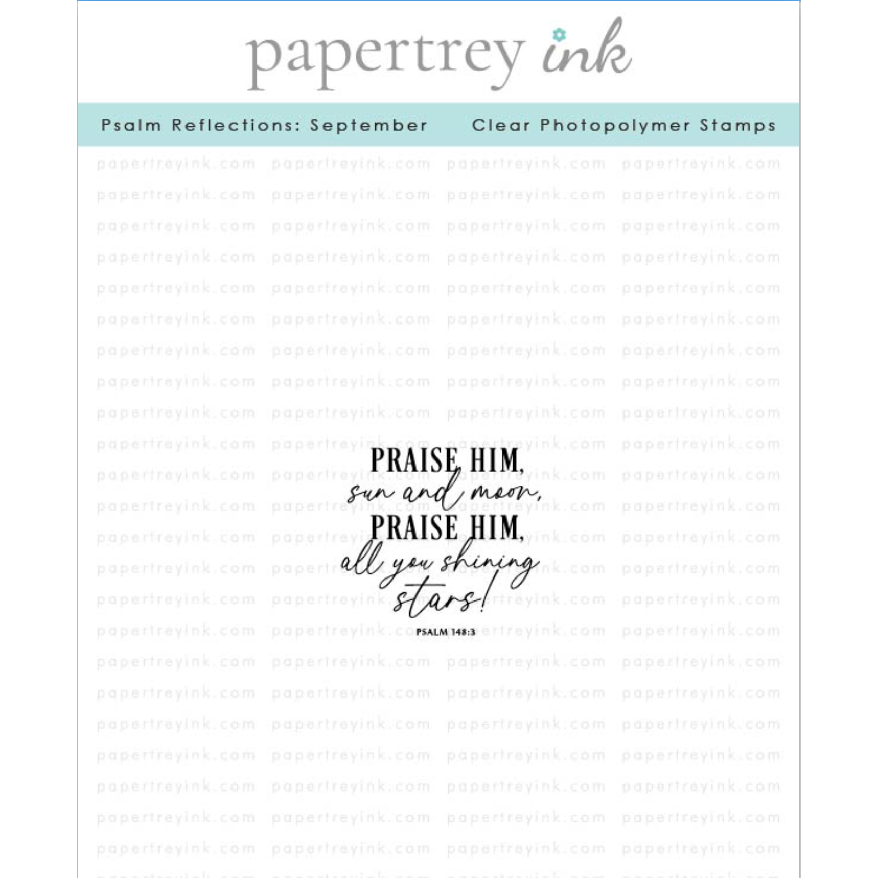 Papertrey Ink Psalm Reflections September Clear Stamp 1538