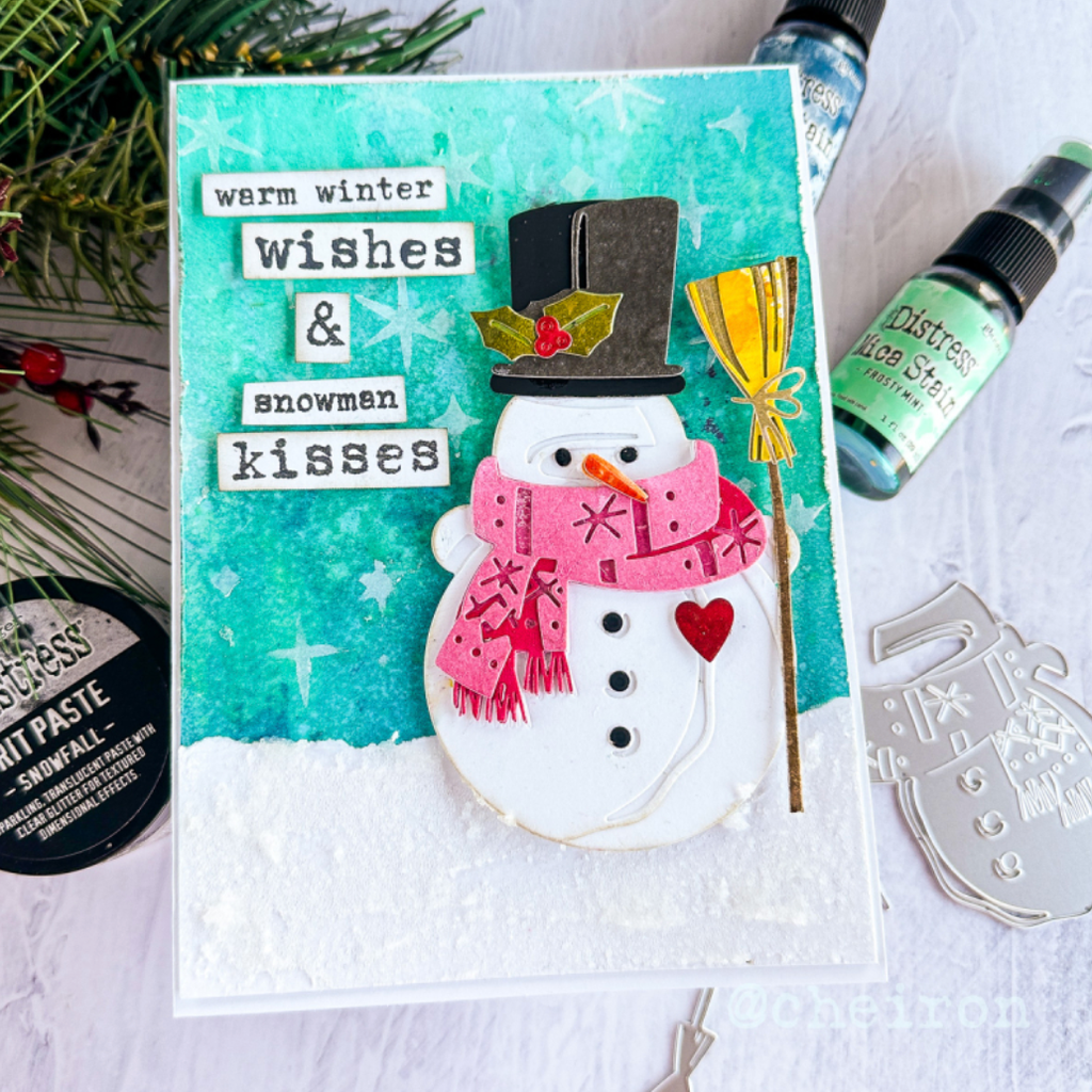 Tim Holtz Layering Stencil Twinkle ths173 warm wishes | color-code:ALT01