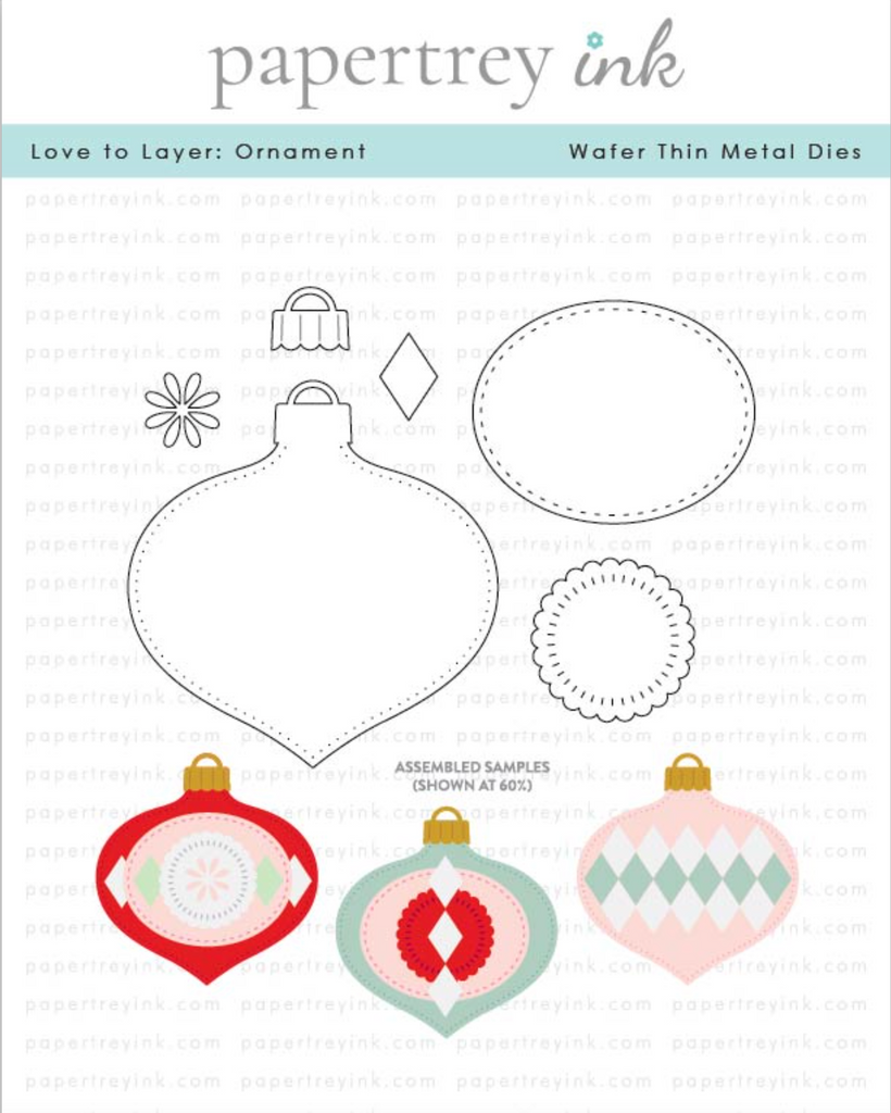 Papertrey Ink Love to Layer Ornament Dies pti-0696