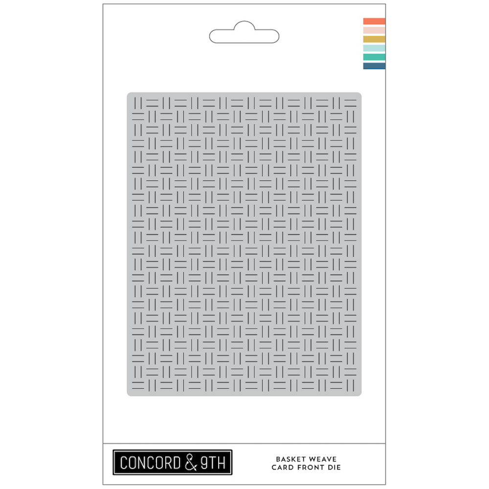 Concord & 9th Basket Weave Card Front Die 11911