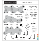 Concord & 9th Tweet Life Clear Stamp Set 11921