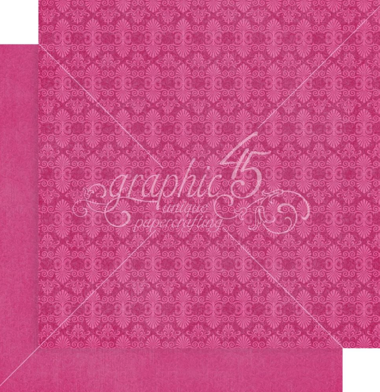 Graphic 45 Let's Get Artsy 12 x 12 Patterns And Solids Paper Pad g4502755 pink