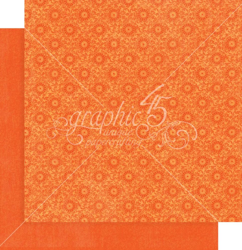 Graphic 45 Let's Get Artsy 12 x 12 Patterns And Solids Paper Pad g4502755 orange 2