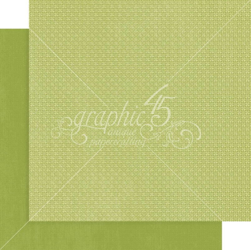 Graphic 45 Life is Abundant 12 x 12 Patterns And Solids Paper Pad g4502777 green 2