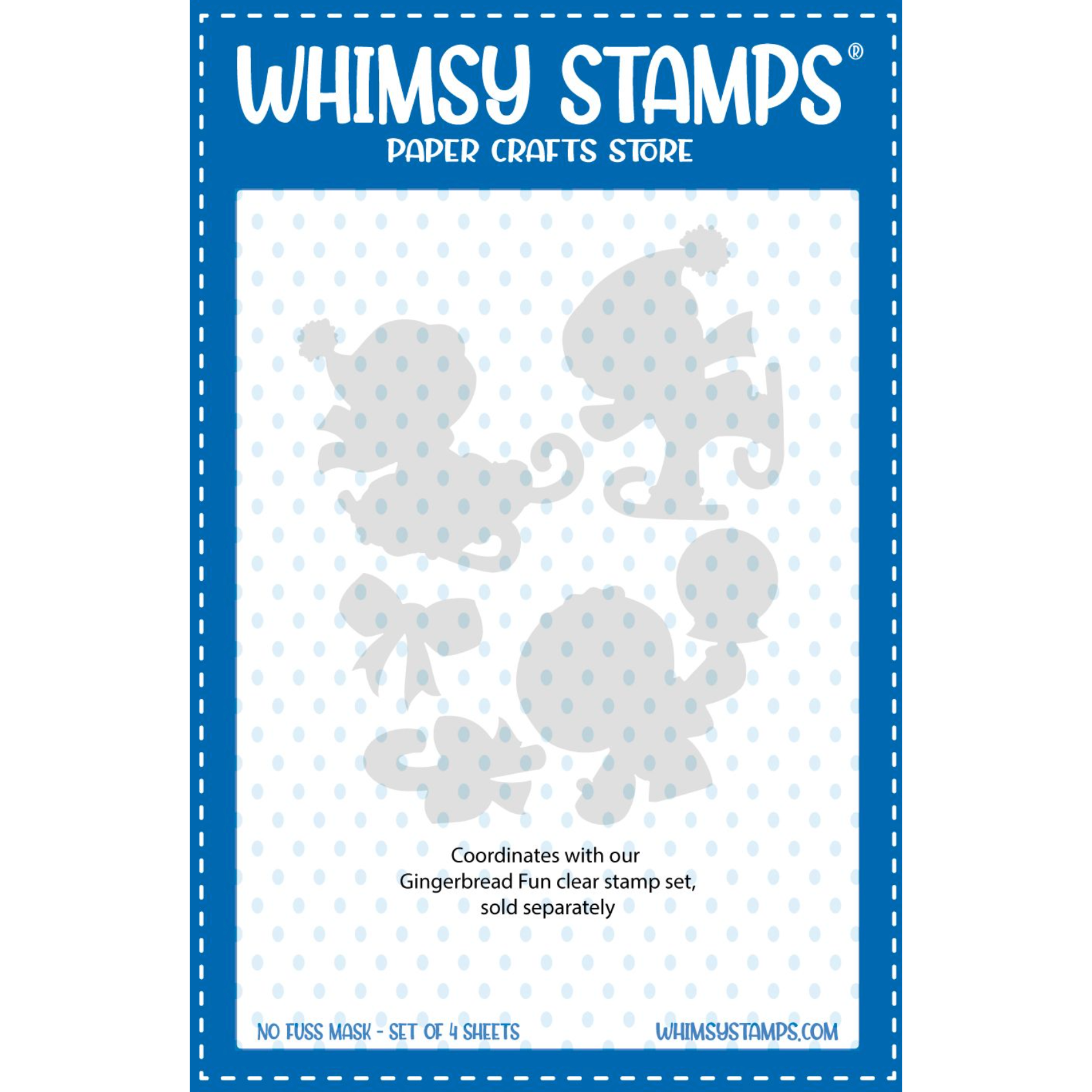 Whimsy Stamps Gingerbread Fun NoFuss Masks wsnfm21