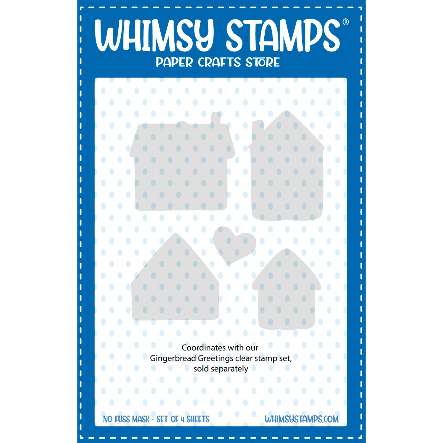 Whimsy Stamps Gingerbread Greetings NoFuss Masks wsnfm20