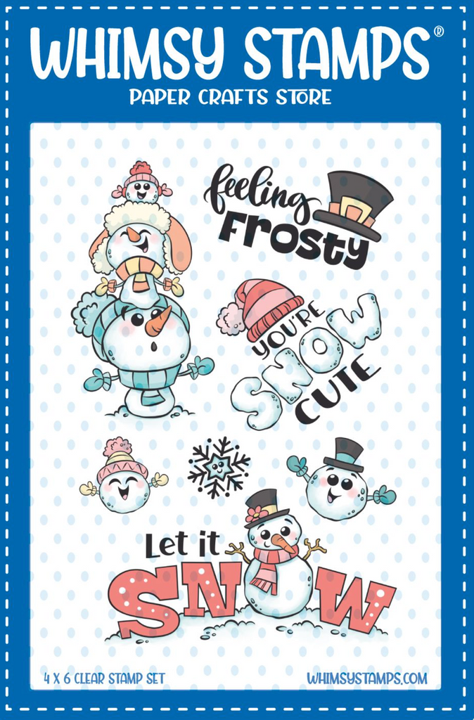 Whimsy Stamps Let It Snow Snowmen Clear Stamps khb208