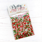 Pretty Pink Posh Christmas Cookie Glass Shaker Beads