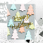 Pretty Pink Posh Pierced Snowflakes Die happy holidays