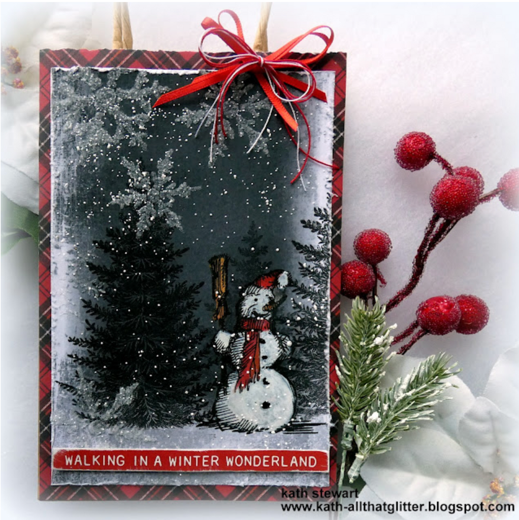 Tim Holtz Cling Rubber Stamps Winter Woodlands cms476 snowman | color-code:ALT02