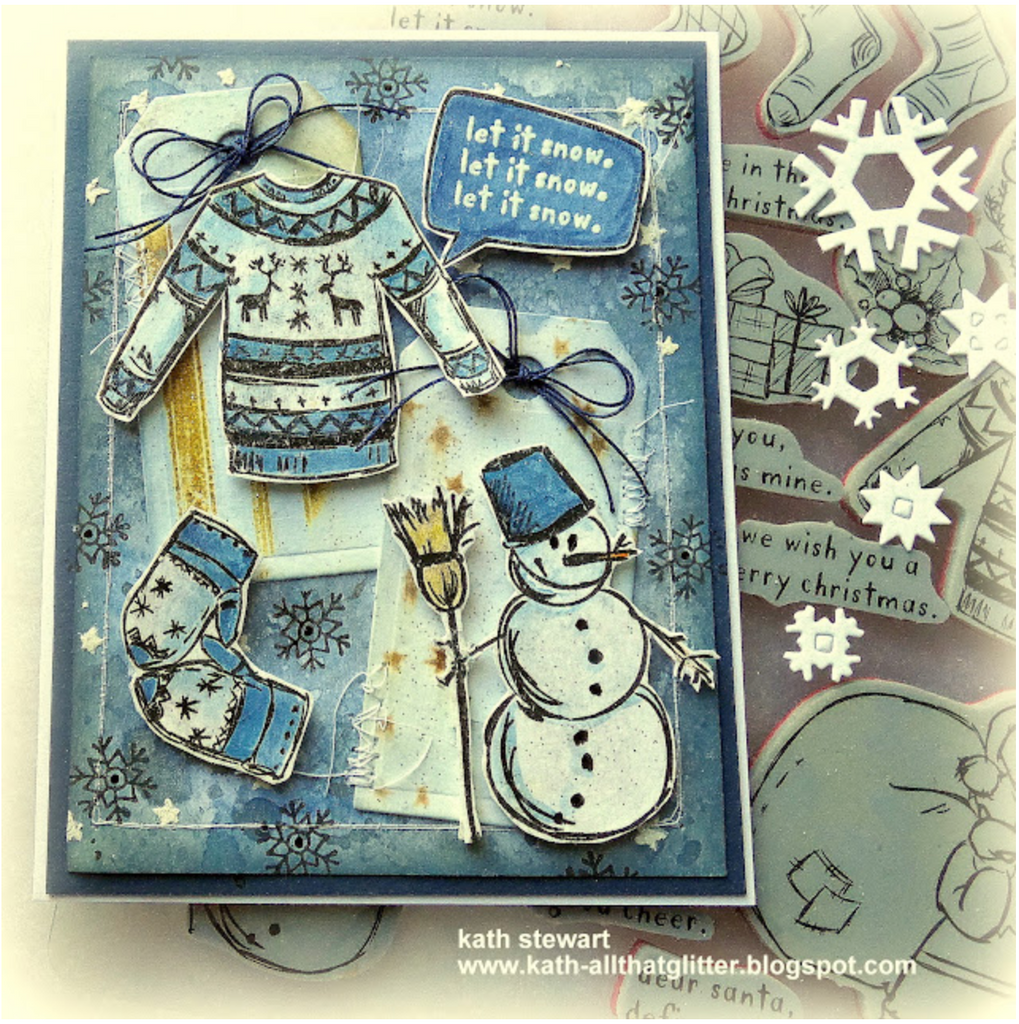 Tim Holtz Cling Rubber Stamps Christmas Cartoons cms473 snowman | color-code:ALT02
