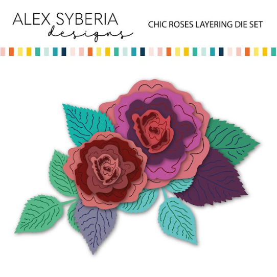 Alex Syberia Designs Chic Roses Layering Die Set asd-d-127