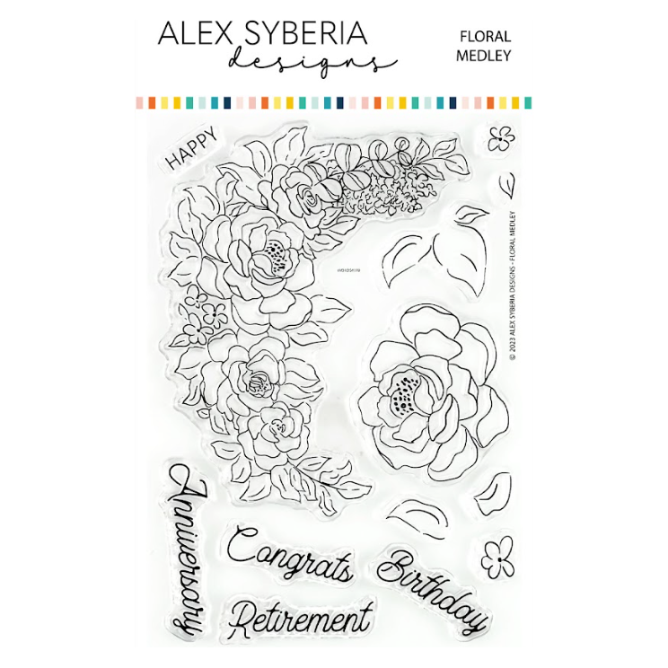 Alex Syberia Designs Floral Medley Clear Stamp Set asd-sta-122