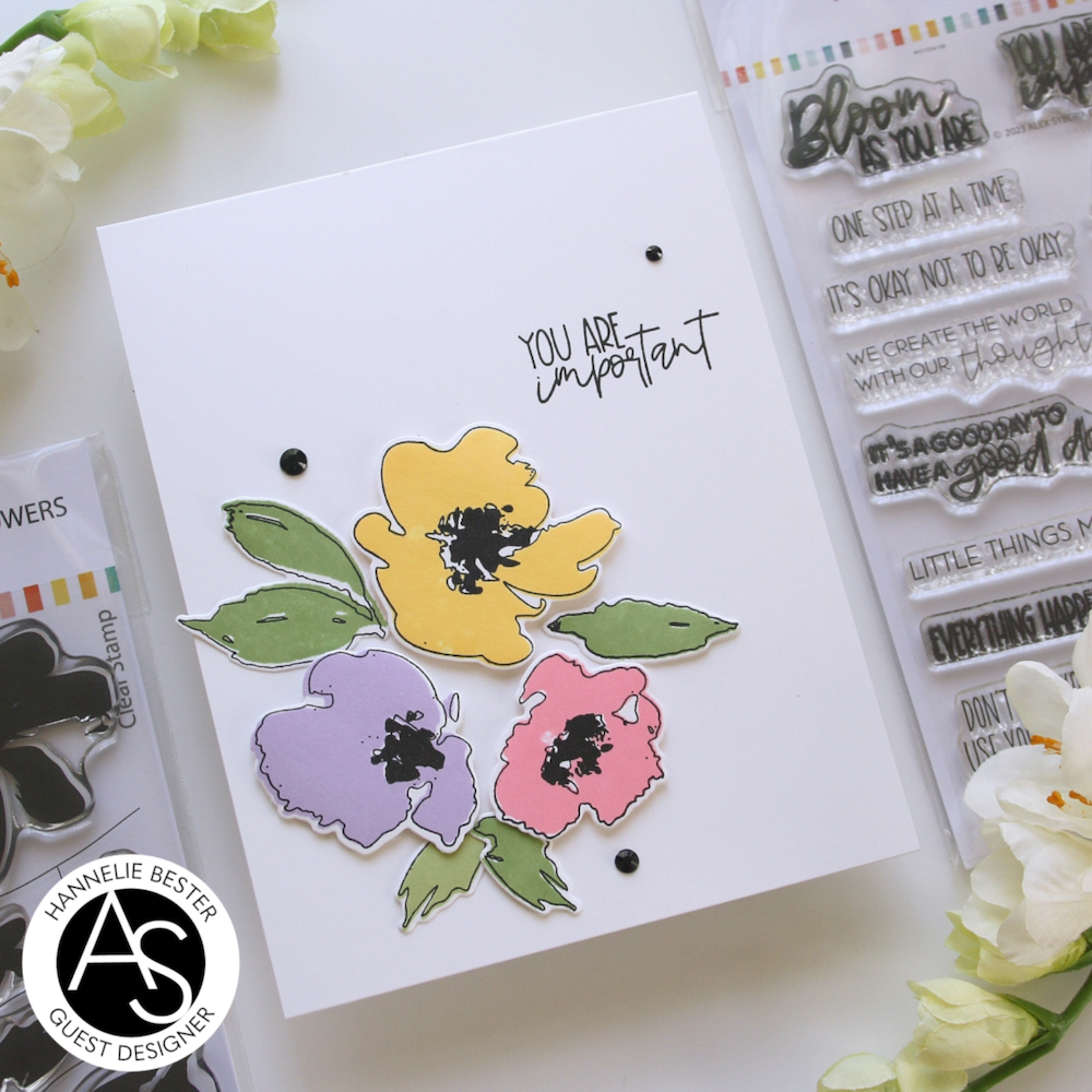 Alex Syberia Designs Self-Care Sentiments Clear Stamp Set asd-sta-123 important