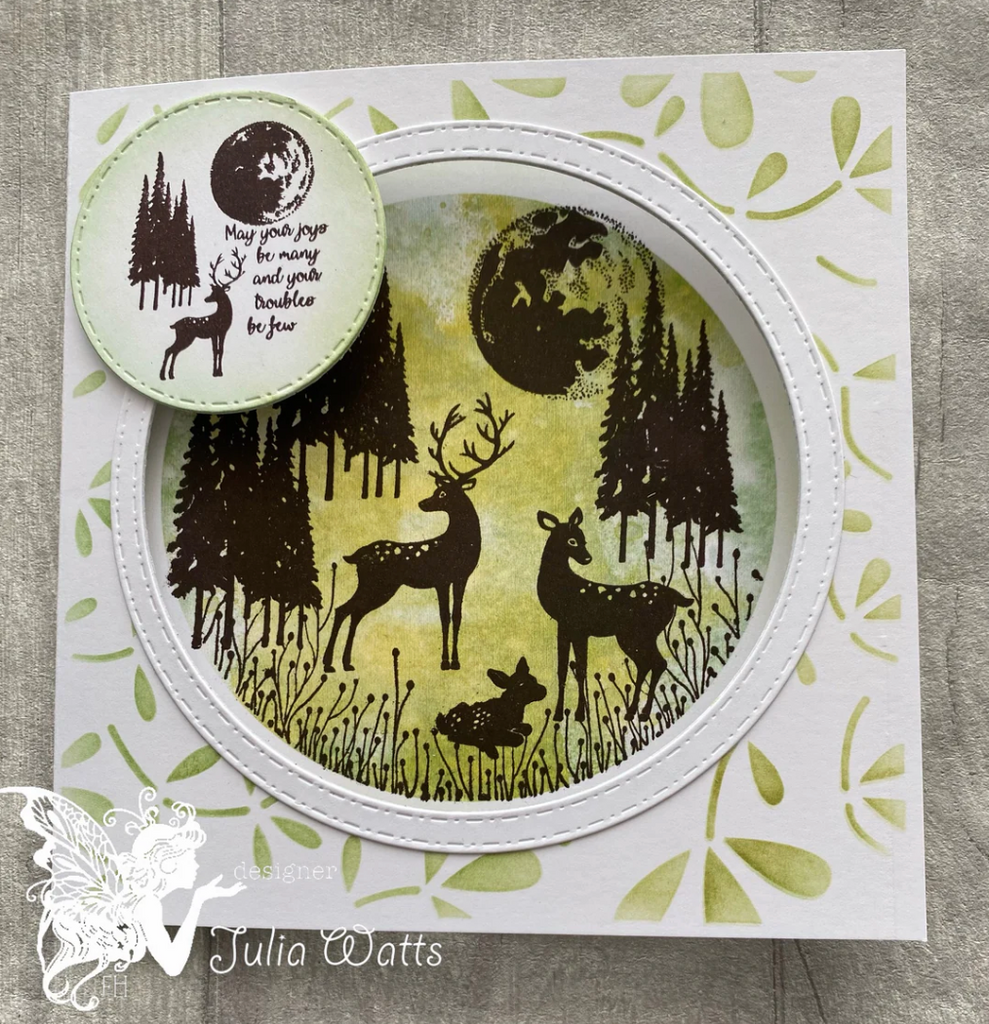 Fairy Hugs Much Joy Clear Stamps fhs-664 forest scene
