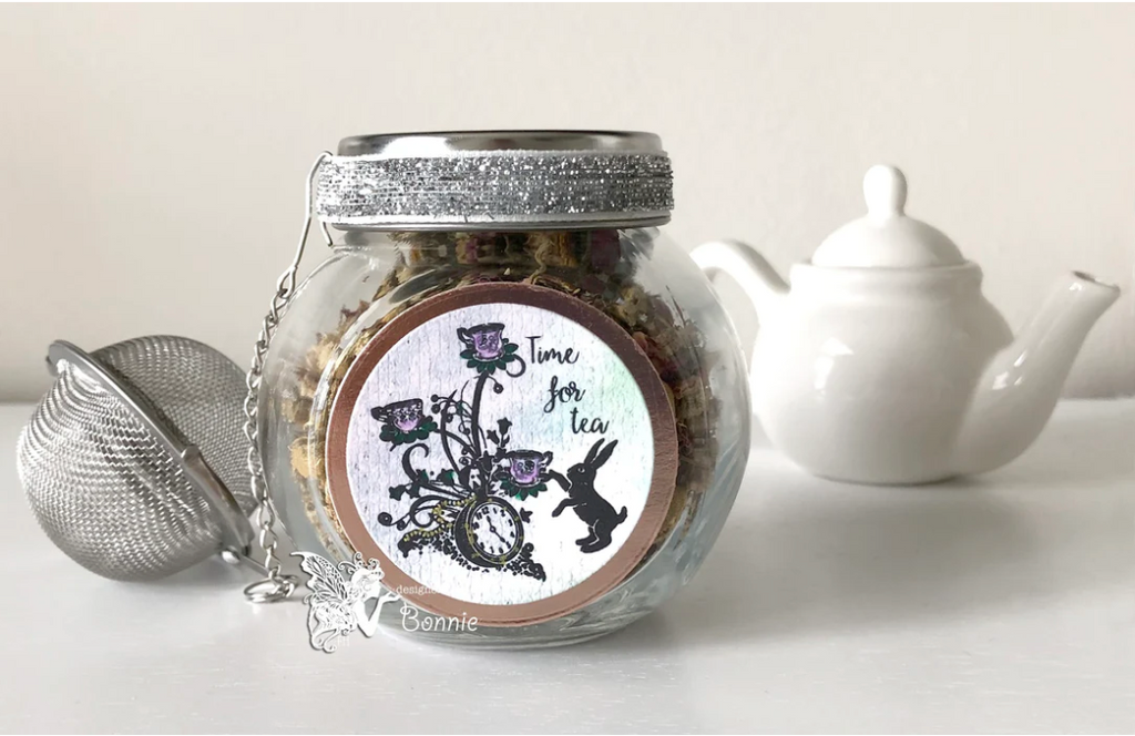 Fairy Hugs Time for Tea Clear Stamp fhs-666 jar labels