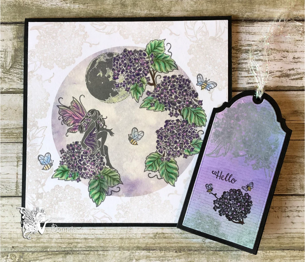 Fairy Hugs Hello Hydrangea Clear Stamp fhs-661 pretty flowers